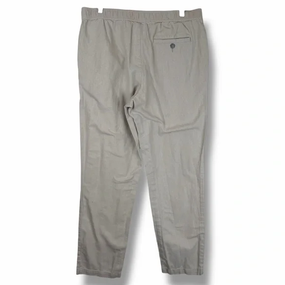 Marc Anthony Luxury Beige Slim Fit Linen Blend Elastic Back Pants size Medium - Picture 3 of 5